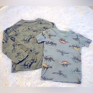 Carters 3T & Baby Gap 3 Dinosaur T Shirt Tops Long & Short Sleeve Boys